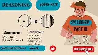 SYLLOGISM III (Some Not) Case|SSC|Banking|Any Competative Exams