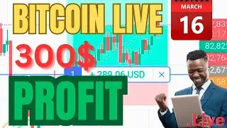 Bitcoin live trading 1000to 100000 challenge 16/02/2025#Btc Trader #bitcoin #livetrading