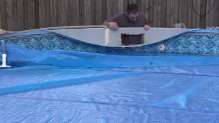 Pool skimmer hole repair