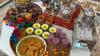 سفرة فكوك الريق في المدينه المنوره  قبل الوجبة الرئيسيه