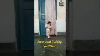 Bivan start Walking First time🥰😉 #kidslife  #babyviral #cute #bivan#babywalking #learningkids
