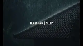 ASMR Heavy Rain on Red Tile Roof for Deep Sleep 😴 | 10 Hours of Dark Screen Rain Sounds | No Thunder