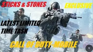 CALL OF DUTY-MOBILE Sticks & Stone limited time task EXCLUSIVE