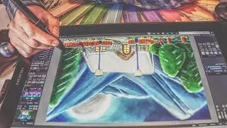Winter Cabin Goauche Painting in Rebelle 6 - Complete Tutorial