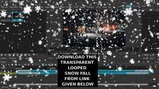 Snow fall Loop | Transparent Background |