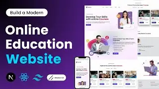 Build a Modern Online Course Website with React, Next.js & Tailwind CSS (Shadcn UI) | Responsive