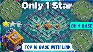 New Best!! Bh9 Base 2023 | Best Builder Hall 9 Trophy Base Copy Link COC | SSD CLASHER