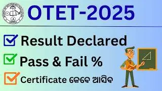 OTET 2025 Result | Pas % | Certificate Online or Offline