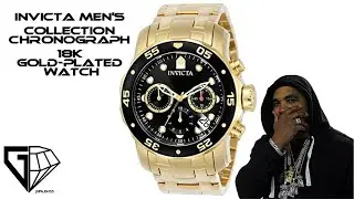 Invicta Men's 0072 Pro Diver Collection Chronograph 18k Gold-Plated Watch Review