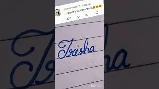 Trisha name write in cursive writing #cursive#writting#shorts#clips