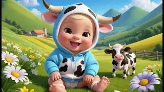 Happy Cow Moo Moo Groove | Fun Farm Song for Kids | Playful Animal Nursery Rhyme