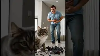 CURSED CAT MOMENTS! ⚡️😹 (Wait for the end)#shorts  #cat #animation