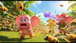 🐝 Baby Elephant vs BEE SWARM! 🍓 Mom's Amazing Nature Trick Saves the Day! | Farm Life Adventure