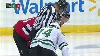 Jamie Benn & Miles Wood engage in old-school, Rock &lsquo;em  sock&rsquo;em fight