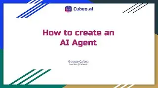 How to build an AI Agent in Cubeo AI in few minutes without code