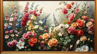 Vintage Floral Forest Mood Wallpaper Background | Ultra HD | Framed Original Digital Art