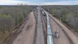 Southbound CN Train Yarding at Wisconsin Rapids