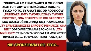 Zbudowałem firmę wartą 8 mln zł, aby utrzymać rodzinę — rodzice mówią mi  „Oddaliśmy twoje udziały…”