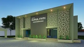 DESAIN MASJID MINIMALIS UKURAN 12 x 14 M (168 M2)
