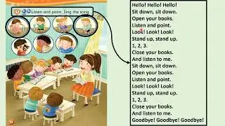 Kid's Box Starter - Unit 2 - My Class - 5 - Listen and point. Sing the song.