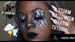 STORM HALLOWEEN MAKEUP TUTORIAL 🌪🌩 | Barbara Atewe