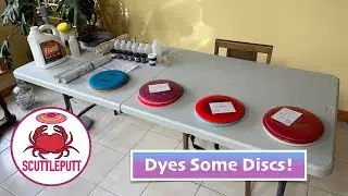 Scuttleputt Dyes Discs! Testing disc dyes, stencils, dips, and painting techniques