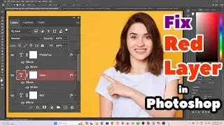 How to Fix Adobe Photoshop Red Layer issue or Error