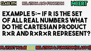 If R is the set of all real numbers what do the Cartesian product R&times;R and R&times;R&times;R represent?