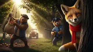 Smart Fox Farmer Stops a Sneaky Bear Thief with Police Help — Farm Saved! 😱🦊🚜