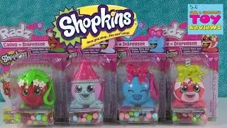 Shopkins Radz Candy Dispensers | Snow Crush Strawberry Kiss Bubbles | PSToyReviews