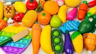 Cutting Fruit, Watermelone, Apple , Vegetable | Real vs Wooden Challenge ASMR