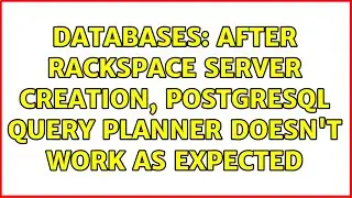 Databases: After Rackspace server creation, PostgreSQL query planner doesn't work as expected