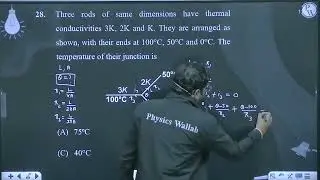 Three rods of same dimensions have thermal conductivities 3K, 2K and K. They are arranged as sh....