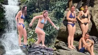 Cold Winter Adventure With Beautiful Girls Exploring Wild Nature in Ha Giang #travel#waterfall 