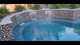 North Peoria Glass Tile Pool Renovation