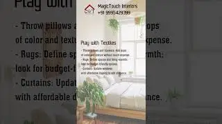 Here are some cost-effective tips for interior design | Magic Touch Interiors
