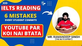 Ielts Reading 6 Most Common Mistakes | Best Ielts Reading Tips by #ramandeep singh For Band 8.0 #ybf
