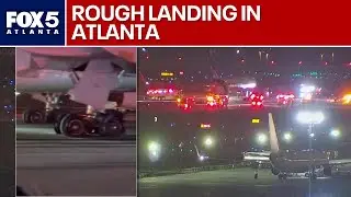 Rough landing at ATL after plane blows tires  | FOX 5 News