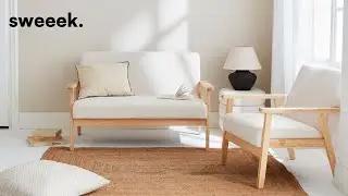 Fauteuil scandinave ISAK bois et tissu - sweeek