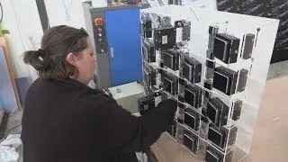 Cellphone Locker with Password Keypad Made by Plexiglas Cutting on TruCUT Laser Cutting Machine