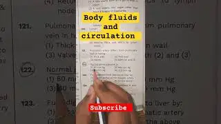 Body fluids and circulation MCQ practice 🎯 #aiims #neet #neetbiology #biology #ytshorts #shorts