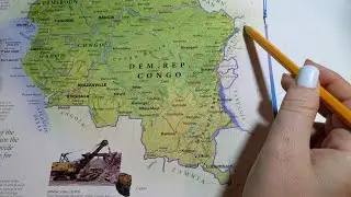 ASMR ~ Democratic Republic of the Congo History and Geography ~ Soft Spoken Map Pointing