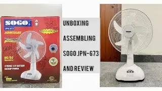Unboxing of SOGO JPN-673 | SOGO Rechargeable fan | How to Assemble SOGO fan | SOGO JPN-673 Review