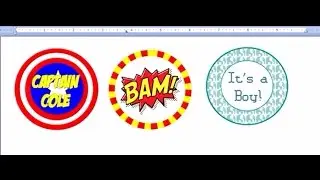 How To Make Cupcake Toppers and circular gift tags with MS Word