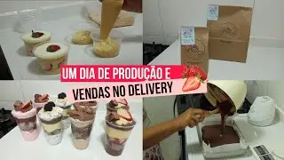 UM DIA DE PRODUÇÃO E VENDAS NO DELIVERY DA DOCERIA / Rotina de Confeitaria em Casa / Vendas no Ifood