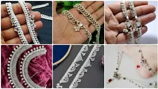#latest a beautiful Silver payal Style #2023  | beautiful silver Anklets designs