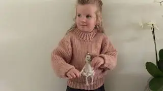 Trui gehaakt met tunisian knitting stitch met gratis haakpatroon van juf Sas