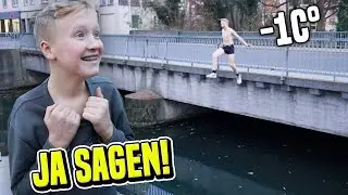 1 TAG JA SAGEN mit KLEINEM BRUDER! 😫😂 (er muss springen)