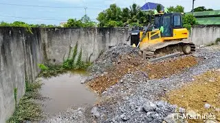 So Nicely New Model Shantui Dozer CH17C3 2025 Pro Completed Corner Fence & Dump Trucks Hard Working