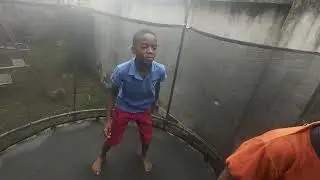 Me, ioshua,samuel,daniel and dotimi doing flips on the trampoline